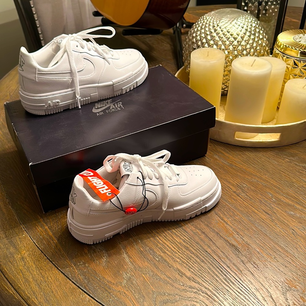 Brand new women’s Nike Air Force 1, pixel white, size 7